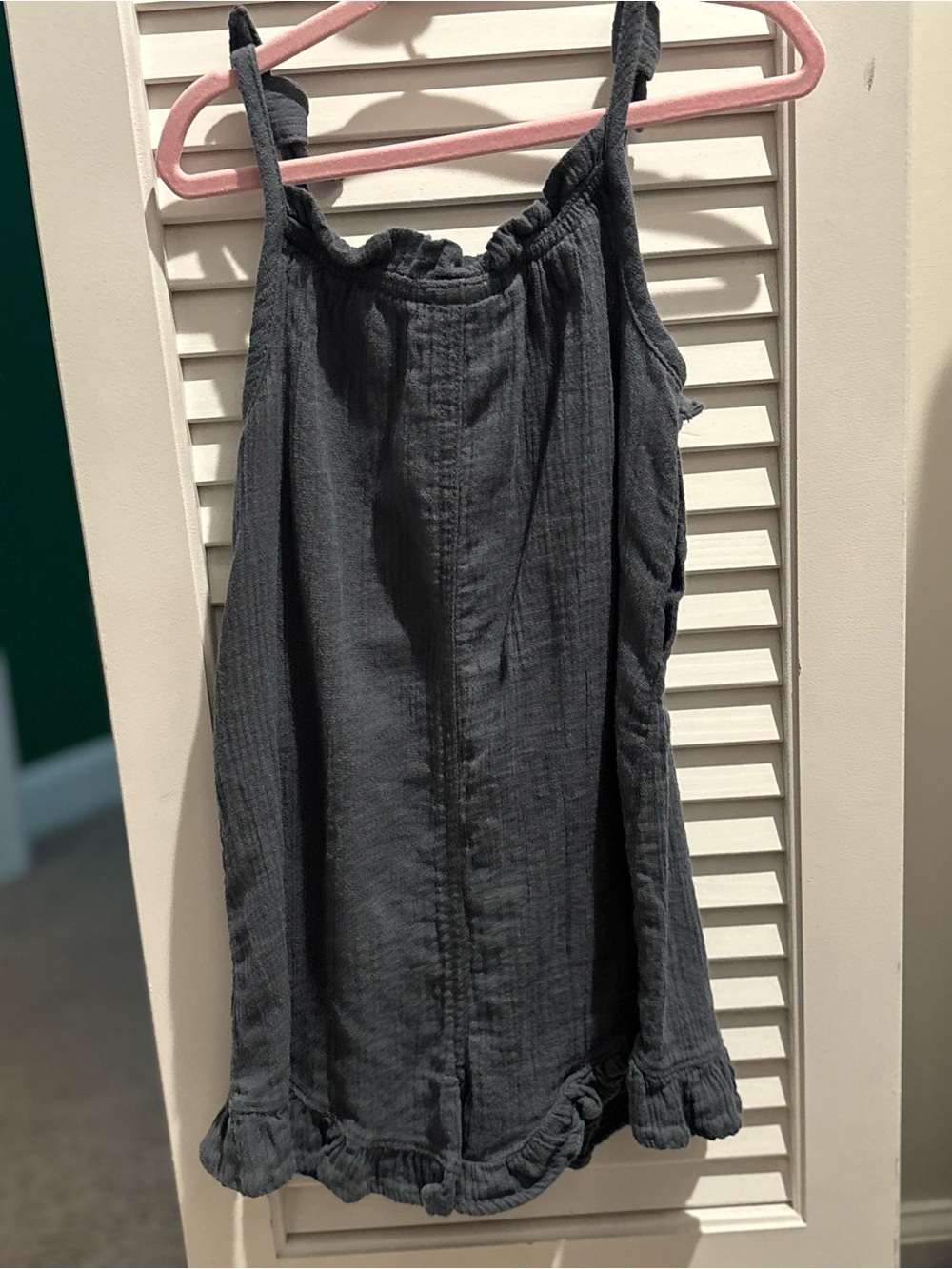 Dark Gray Ruffle-Hem Women's Skirt